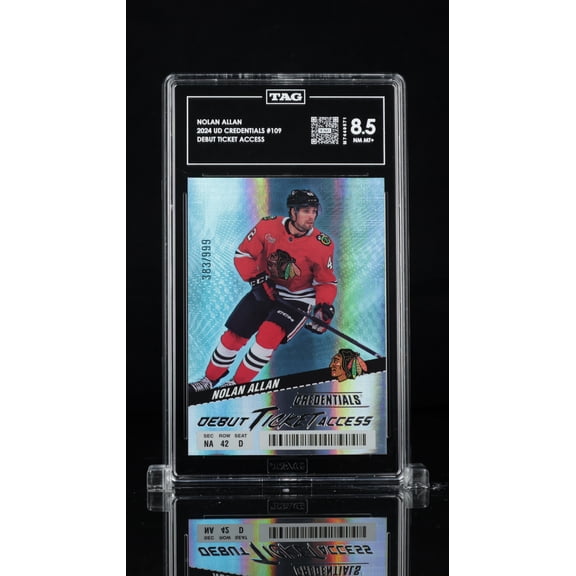 2024 Upper Deck Credentials Debut Ticket Access Nolan Allan #109 /999 Rookie TAG 8.5