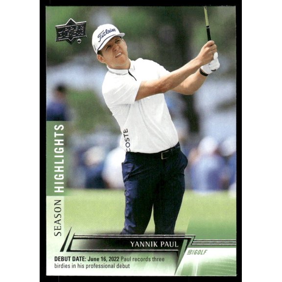 2024 Upper Deck Golf Yannik Paul PGA Tour #72