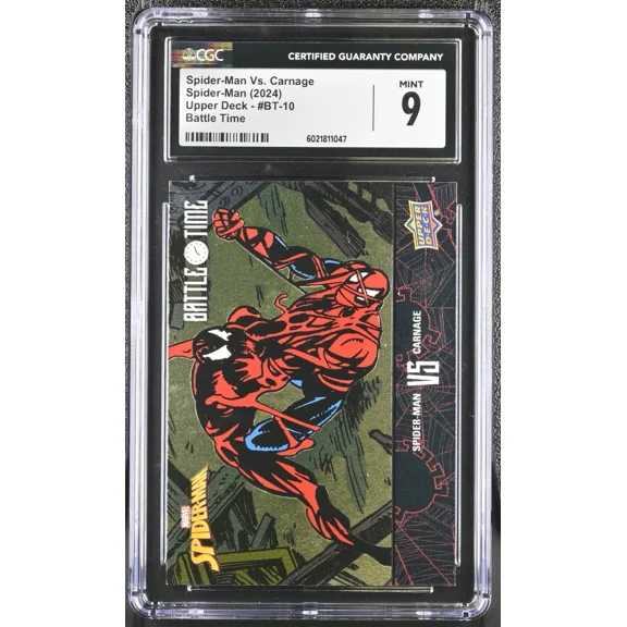 2024 Upper Deck Marvel Battle Time Spider-Man vs Carnage #BT-10 CGC 9