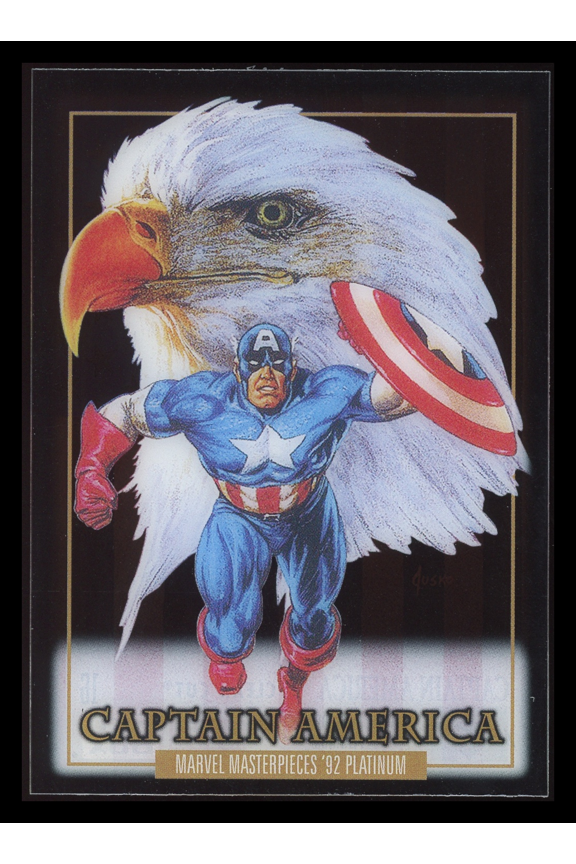 2024 Upper Deck Marvel Masterpieces '92 Platinum Clear Cut Captain America #16 Marvel Trading Card