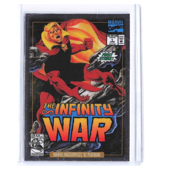 2024 Upper Deck Marvel Masterpieces '92 Platinum Variant Cover #10-V Adam Warlock Card