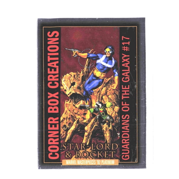 2024 Upper Deck Marvel Masterpieces '92 Platinum Corner Box Creations #CB-4 Rocket Raccoon Star-Lord Card