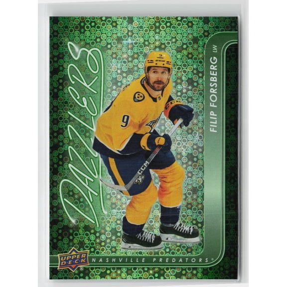 2024 Upper Deck Series 1 Dazzlers Filip Forsberg #DZ-16 Green Nashville Predators NHL Ice Hockey Trading Card