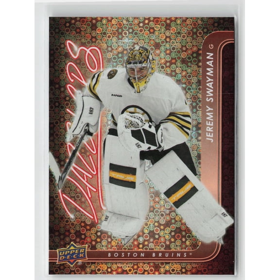 2024 Upper Deck Series 1 Dazzlers Jeremy Swayman #DZ-19 Orange Boston Bruins NHL Ice Hockey Trading Card
