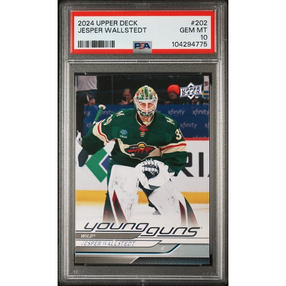 2024 Upper Deck Young Guns Jesper Wallstedt #202 PSA 10