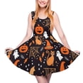 thumbnail image 1 of 2024 Vestido Print Women Dress Skate Oversized Casual Waist High Dresses Club Print Web Spider Dress Halloween Fun, 1 of 7