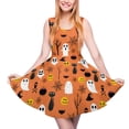 thumbnail image 1 of 2024 Vestido Print Women Dress Skate Oversized Casual Waist High Dresses Club Print Web Spider Dress Halloween Fun, 1 of 7