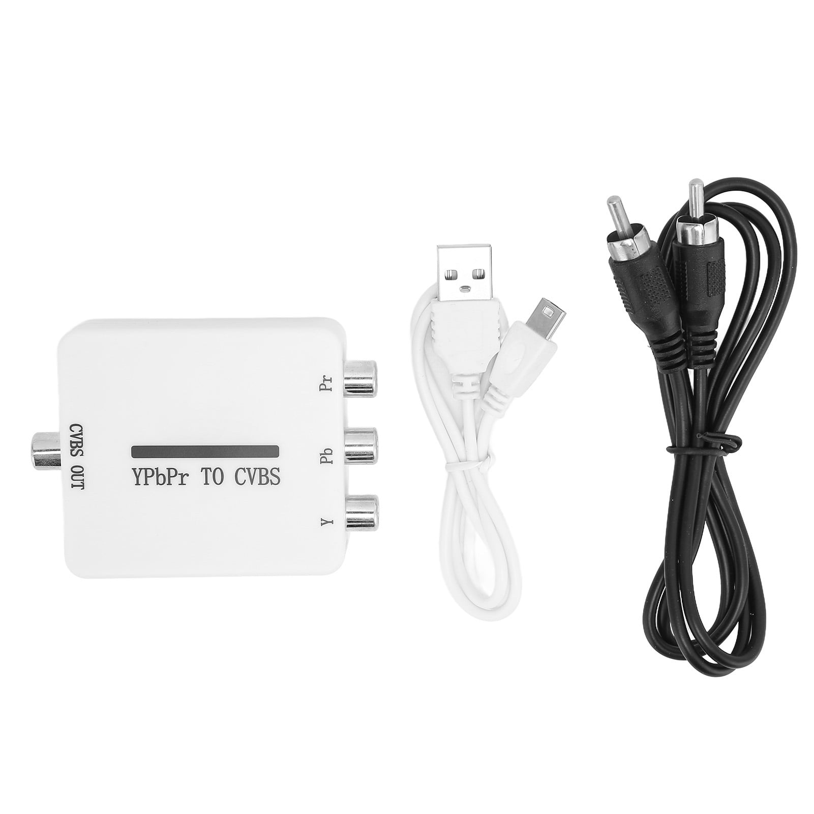 2024 Video Converter Mini YPbPr to CVBS Audio Video Adapter for