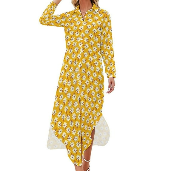 2024 Vintage Boho Floral Casual Dress Blue Mandala Street Fashion Dresses Long Sleeve Elegant Womens V Neck Oversized Chiffon Dress