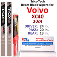 thumbnail image 1 of 2024 Volvo XC40 Beam Blade Wipers (Set of 3) w/Rear Wiper, 1 of 3