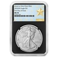 thumbnail image 1 of 2024 (W) $1 American Silver Eagle NGC MS70 FDI West Point Star Label Retro Core, 1 of 3