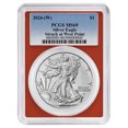 thumbnail image 1 of 2024 (W) $1 American Silver Eagle PCGS MS69 Blue Label Red Frame, 1 of 2
