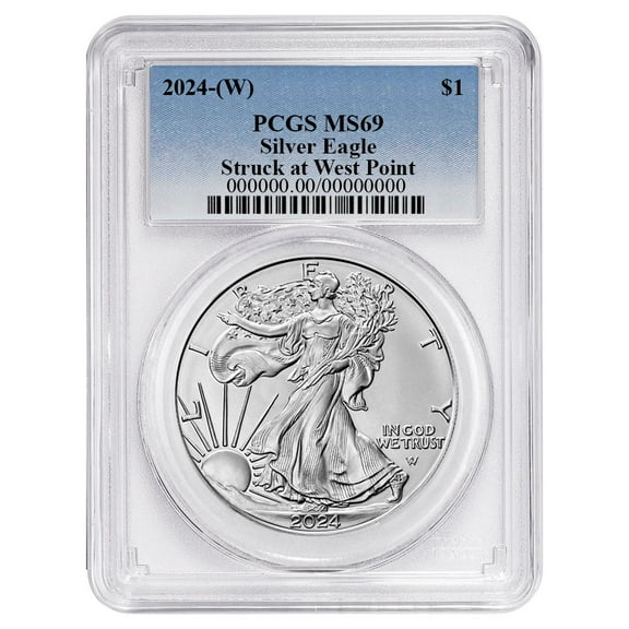 2024 (W) $1 American Silver Eagle PCGS MS69 Blue Label