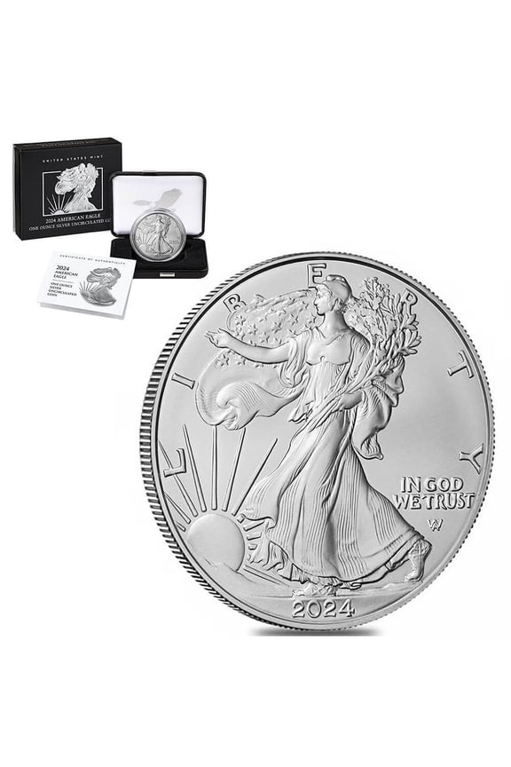 2024-W 1 oz Burnished Silver American Eagle (w/Box & COA)
