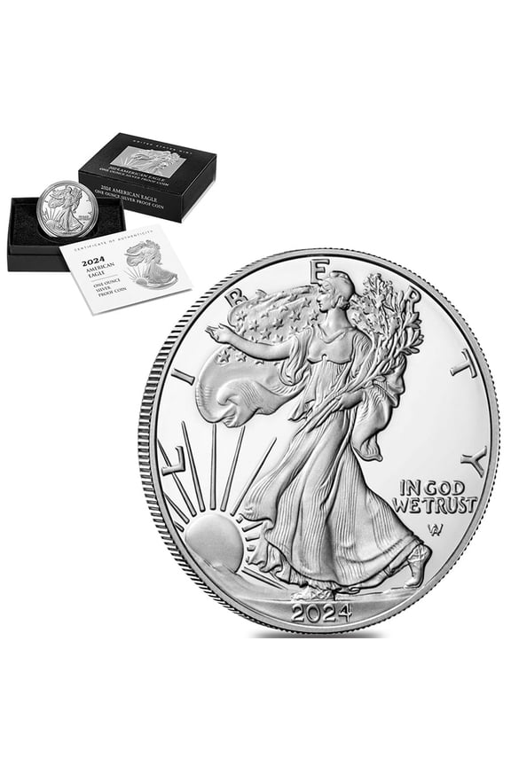 2024-W 1 oz Proof Silver American Eagle (w/Box & COA)