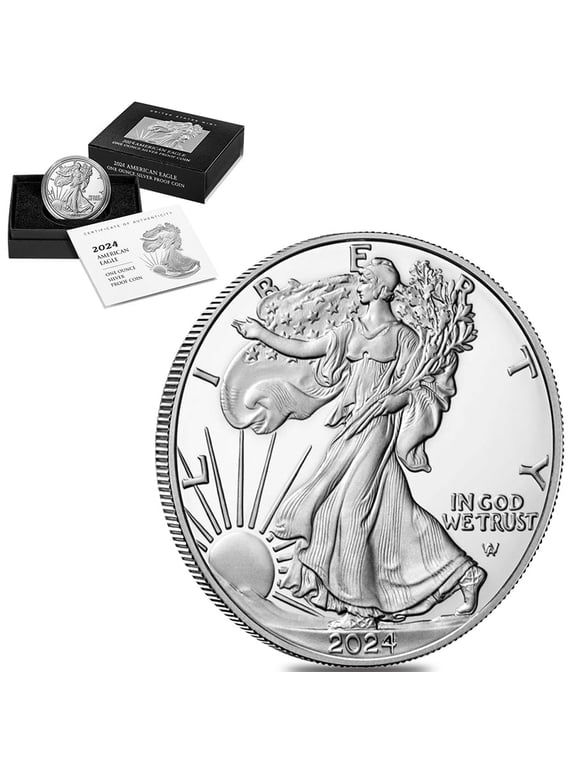 2024-W 1 oz Proof Silver American Eagle (w/Box & COA)