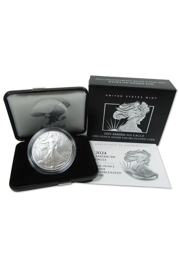 2024 W American Silver Eagle Uncirculated Bullion Burnished OGP COA