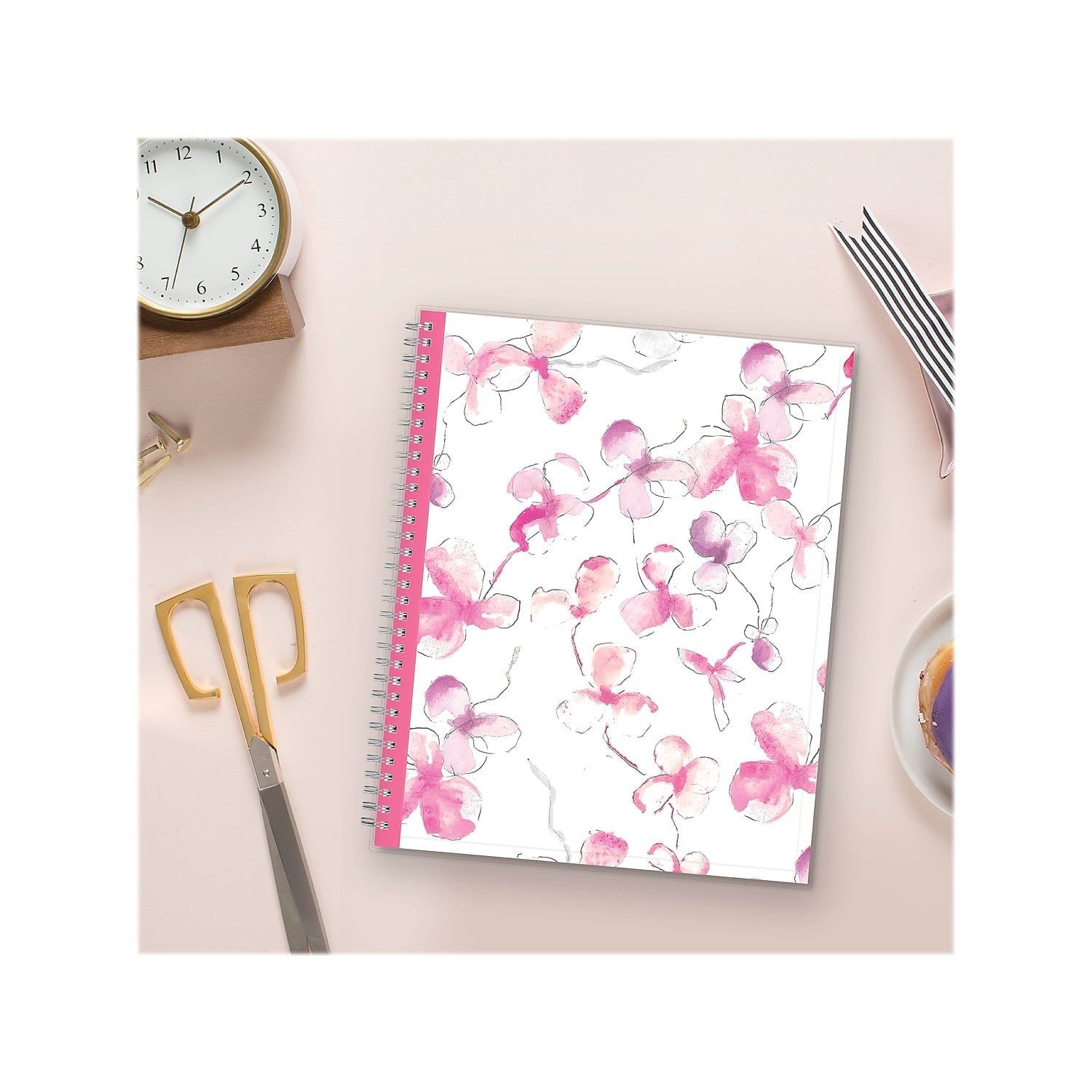 2024 Weekly Monthly Planner, 8.5x11, Blue Sky, Orchid