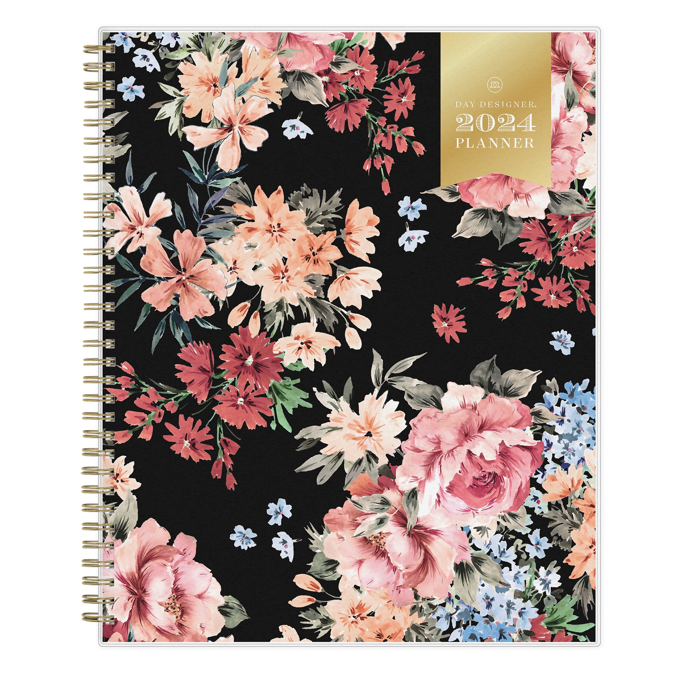 Blue Sky Day Designer Coming Up Roses Create-Your-Own Cover Weekly/Monthly  Planner, 11 x 8.5, Blush/Cream Cover,12-Month(Jan-Dec):2024