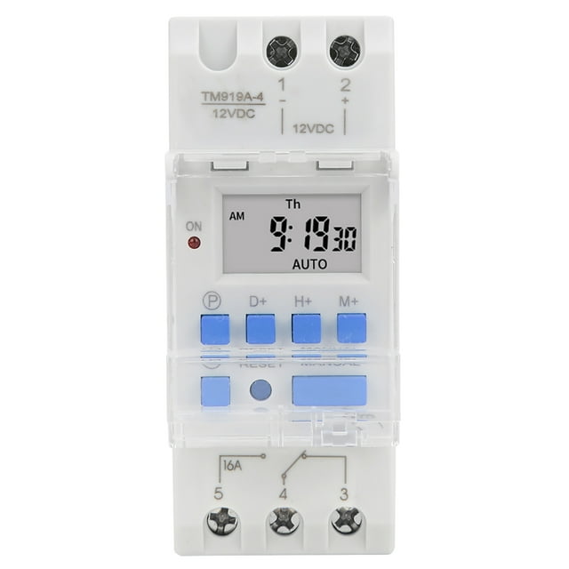 2024 Weekly Timer Switch 12V DC 16A LCD Display with Countdown Function