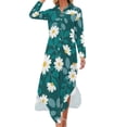 thumbnail image 1 of 2024 White Daisies Print Chiffon Dress Sexy V Neck Meadow Floral Vintage Dresses Women Street Wear Casual Dress Birthday Present, 1 of 7