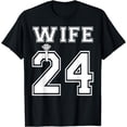 thumbnail image 1 of 2024 Wife Husband Matching Engagement Party Honeymoon T-Shirt, 1 of 4