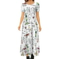thumbnail image 1 of 2024 Wine Glasses Dress Love Wine Aesthetic Bohemia Long Dresses Womens Cute Maxi Dress Birthday Present, 1 of 7