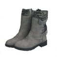 thumbnail image 1 of 2024 Winter Boots Women Cowboy Boots Comfortable Pull On Zipper Pointed Toe Embroidered Western Cowgirl Knee High Boots Girls Ladies Retro Tall Boot Gray 7, 1 of 8
