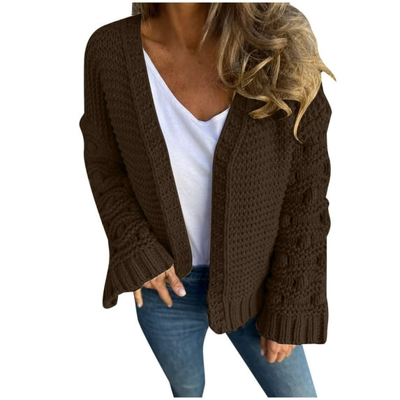 2024 Winter Solid Color Wool Cardigan Women