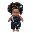 2024 Winter in Clearance, Black Black Baby Cute Curly Black 8Inch Vinyl Baby Toy Clearance