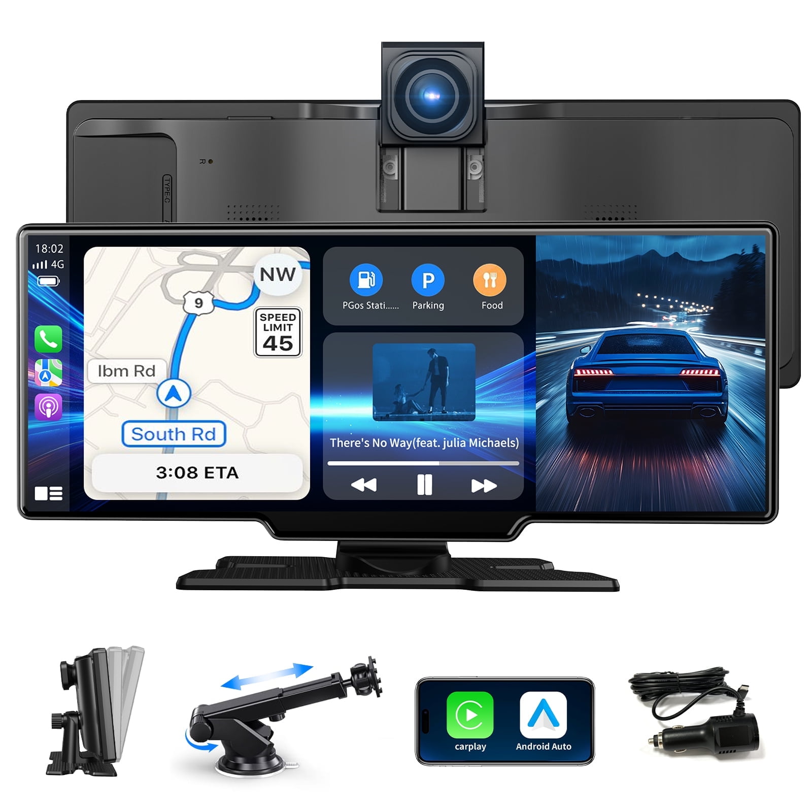 2024 Wireless Apple Carplay Screen Car Stereo Android Auto Car Play ...