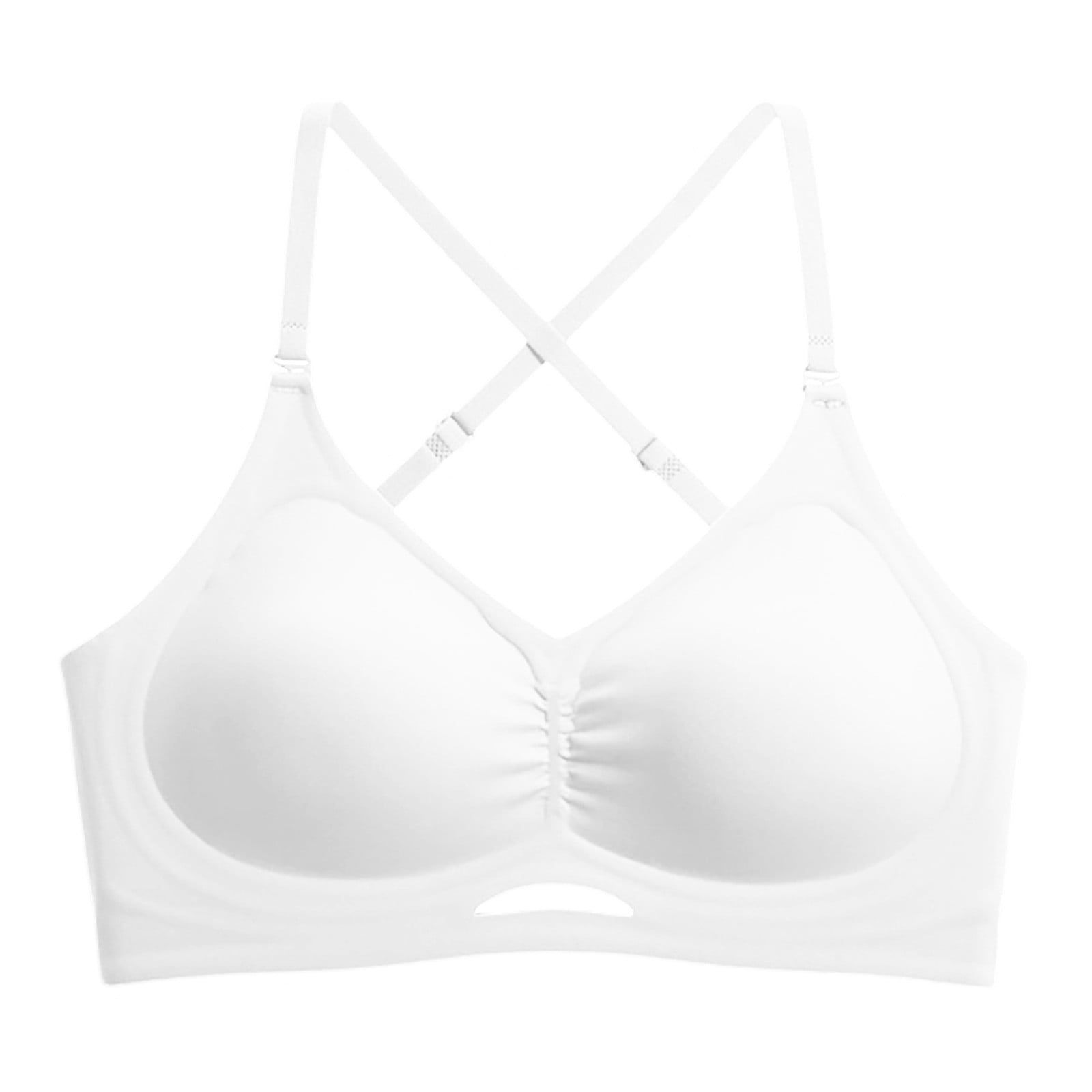 2024 Wireless Bras For Women No Underwire Seamless Bras Smooth Soft V Neck Full Coverage Comfort