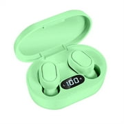 New Wireless Earbuds Bluetooth 5.3 Headphones with HD Mic HiFi Stereo Sound, Wireless Earphones with LED Display Touch Control, Mini Ear Buds Green Save to 65% off!