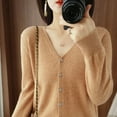 2024 Women Cardigans Long Sleeve Knitted Outerwear Solid Thin Spring