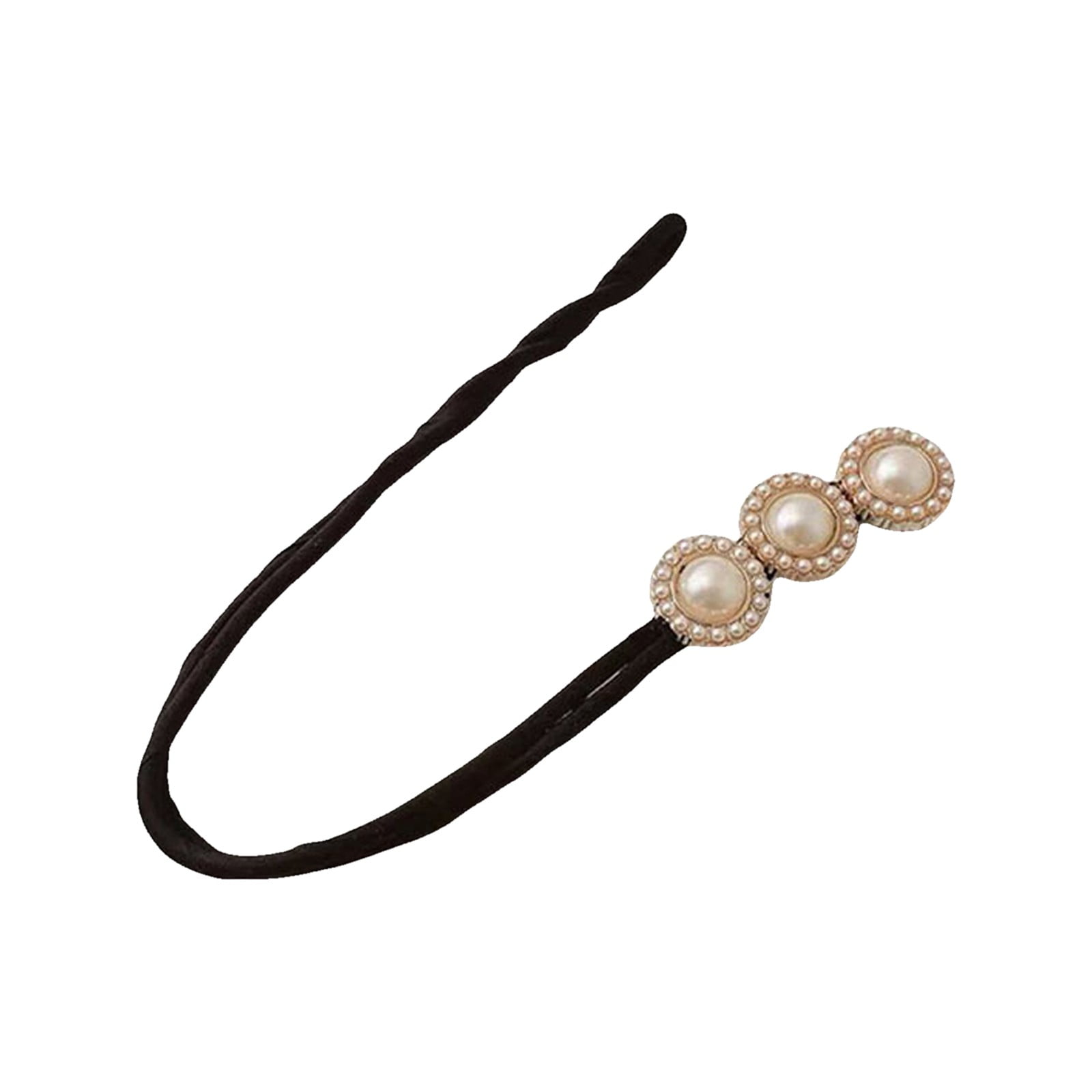 2024 Women Charm Hair Bun Maker With Peal And Flower Charm Rotate