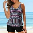 thumbnail image 1 of 2024  Women Tankini Swimsuit Tummy Control Top with Shorts Two Piece Bathing Suit, 1 of 6