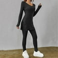 thumbnail image 1 of 2024 Women Two Piece Outfits Set Long Sleeve V Neck Slit Hem Tee Shirt High Waist Pants Tracksuit Dressy Pant Suits for Women Petite Pant Suits for Women Dressy Wedding Women's plus Suits Dressy Pant, 1 of 4