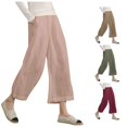 thumbnail image 1 of 2024 Women's Casual Loose Elastic Waist Trousers Point Wide Leg Pants Cute Sweatpants, 1 of 6