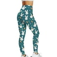 thumbnail image 1 of 2024 Women's Casual Stretchable Easter Printed Tight Lifting Fitness Yoga Leggings (1), 1 of 2