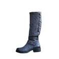 thumbnail image 1 of 2024 Women's Knee High Winter Boots Cowboy Boots for Women Wide Calf Knee High Western Cowgirl Boots,Retro Country Boots with Classic Chunky Heel Pull on Vintage Tall Boots Gray 6.5, 1 of 3