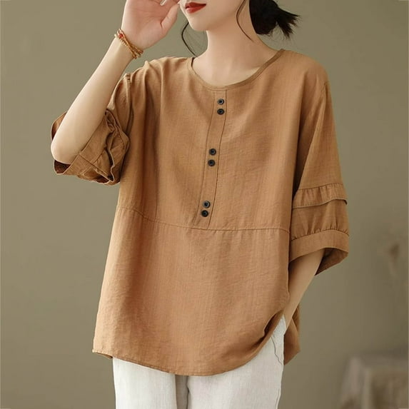 2024 Women's New Summer Style Loose Top That Covers Belly And Hides Makes You Look Slimmer Women Shirt Loose Womens Solid Tee Shirts Summer Sports Women Womens Long Sleeve Tees Women Stripe Shirt