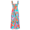 thumbnail image 1 of 2024 Women's Summer Boho Spaghetti Strap A Line Beach Long Maxi Dress, 1 of 5