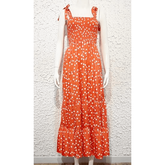 2024 Women's Summer Boho Spaghetti Strap A Line Beach Long Maxi Dress