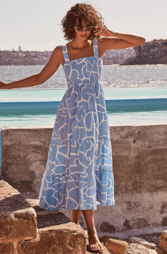 Smart Casual Dresses 2024 Women's Summer Boho Spaghetti Strap A Line Beach  Long Maxi Dress