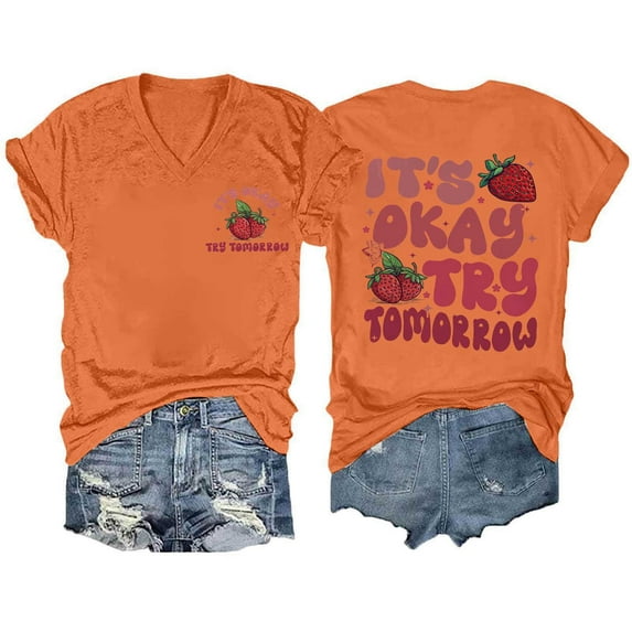 2024 Women's Summer V Neck Printed Top T Shirt Tee Fashion Active Shirt Woman Compression Shirt Woman Short Sleeve Casual Shirts for Women Womens Loose Athletic Tees T Shirt for Women Casual Summer