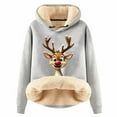 thumbnail image 1 of 2024 Women's Winter Christmas Long Sleeve Hooded Sweatshirt Cozy Pullover Casual Fashion Outerwear for Ladies, 1 of 2