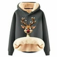 thumbnail image 1 of 2024 Women's Winter Christmas Long Sleeve Hooded Sweatshirt Cozy Pullover Casual Fashion Outerwear for Ladies, 1 of 2