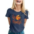 2024 Womens Thanksgiving Day Printed Short Sleeve Crew Tees for Women