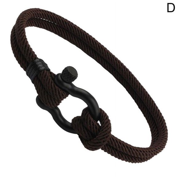 2024-XCSM Mens Nautical Rope Braided Bracelet with Clasp for Mens Womens Unisex Friendship Bangle Wristband Handmade String Woven Cuff Bracelet P4R6