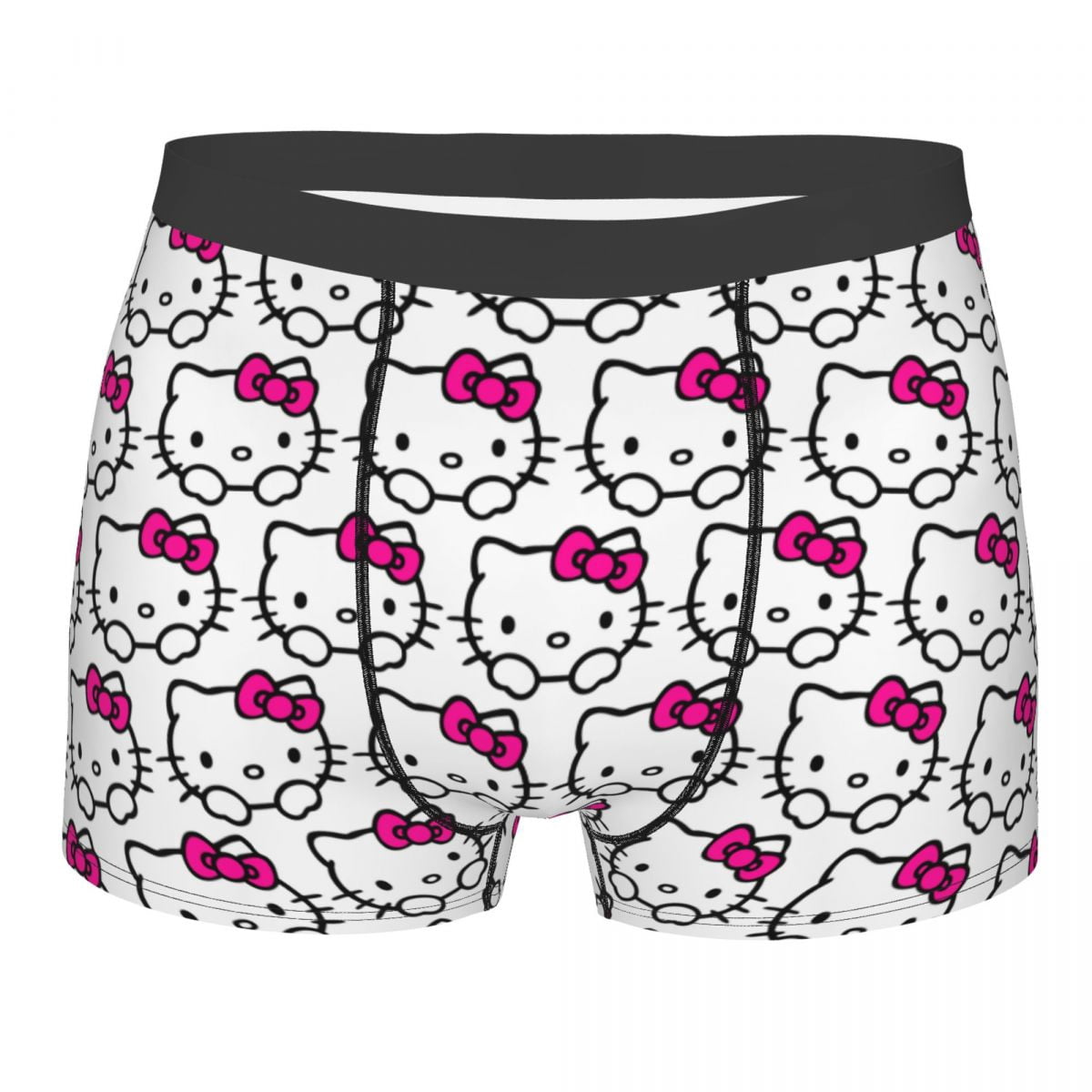 2024 YONGNE Male Novelty Hello Kitty Underwear Kitty White Boxer Briefs Breathable Shorts